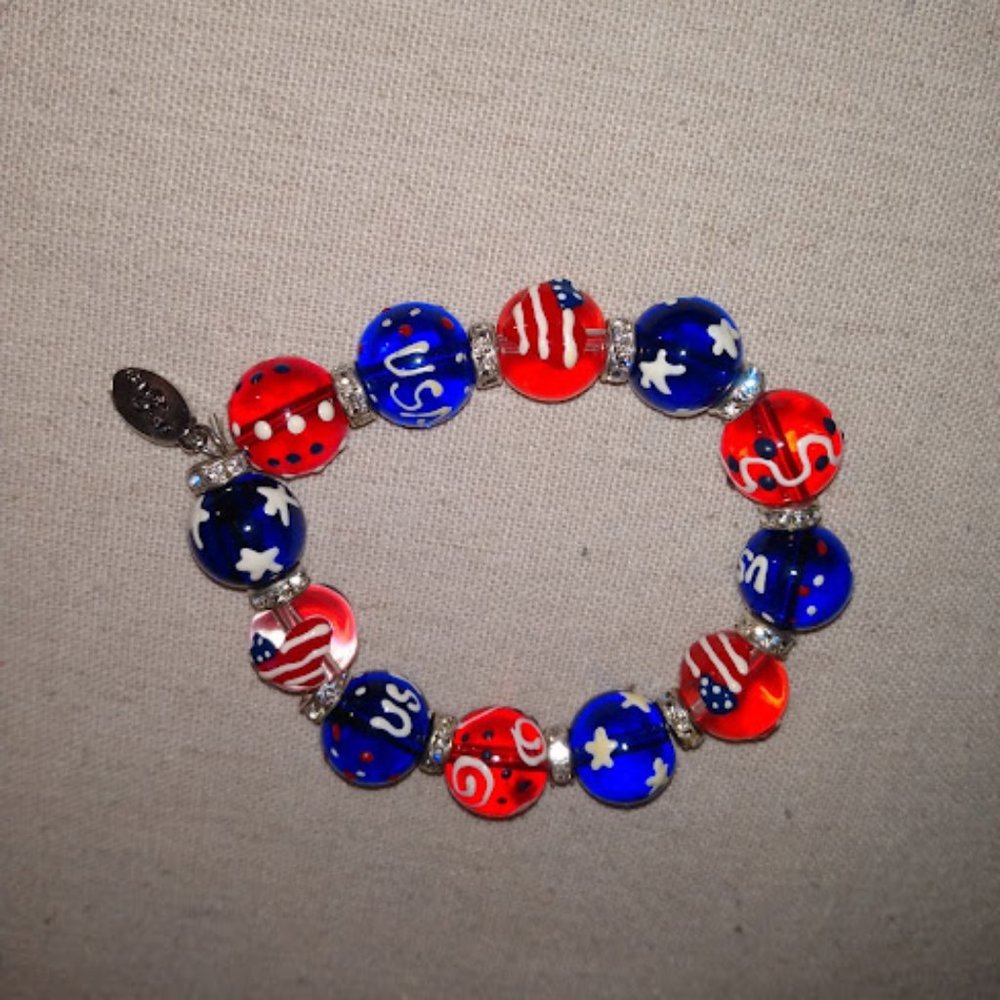 Kate & Macy: All American red, white and blue bracelet